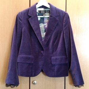 Apostrophe Purple Jacket Blazer Size 8P